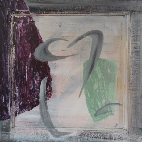 Huile sur bois porte ancienne 84 cm x 81,5 cm