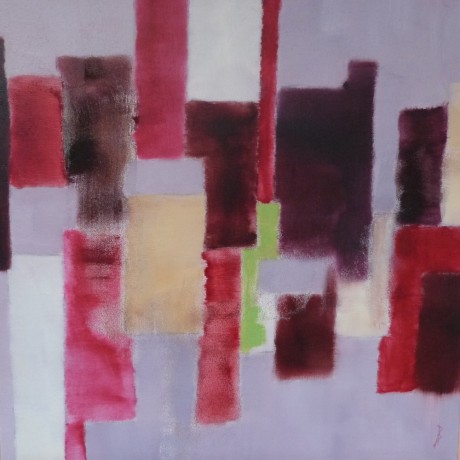 Huile sur toile et sable 50 cm x 50 cm
