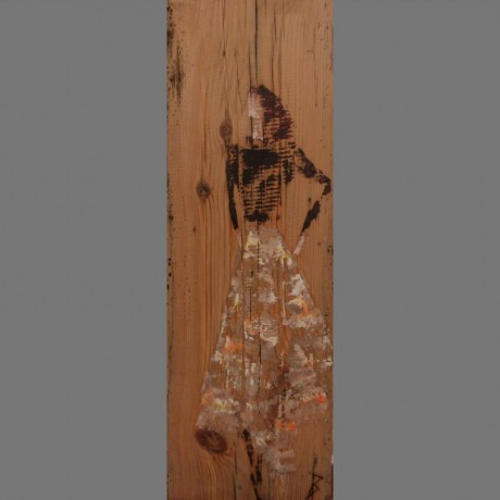 huile sur bois 17,5cm x 55cm vendue