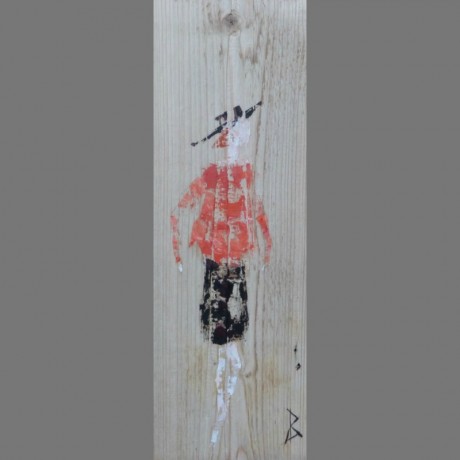 huile sur bois 19cm x 46cm